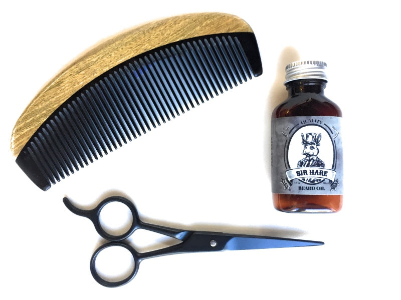 Beard Kit - Comb, Beard Oil, Scissors